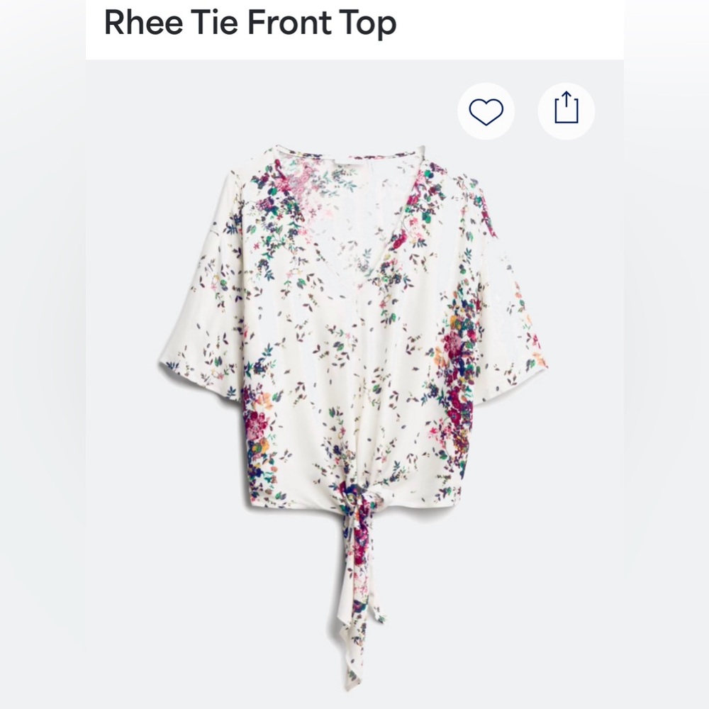 Rhee Tie Front Top